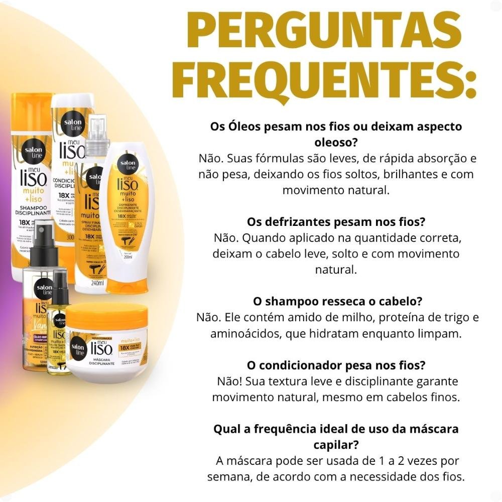 Kit Salon Line Meu Liso Muito + Liso Completo ÚNICO 6