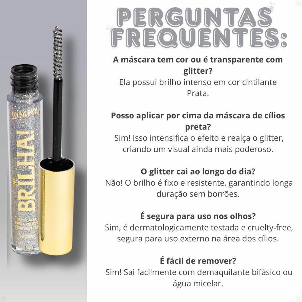 Máscara Para Cílios Com Glitter Luisance Brilha! Impactante L1119 4,1ml 9
