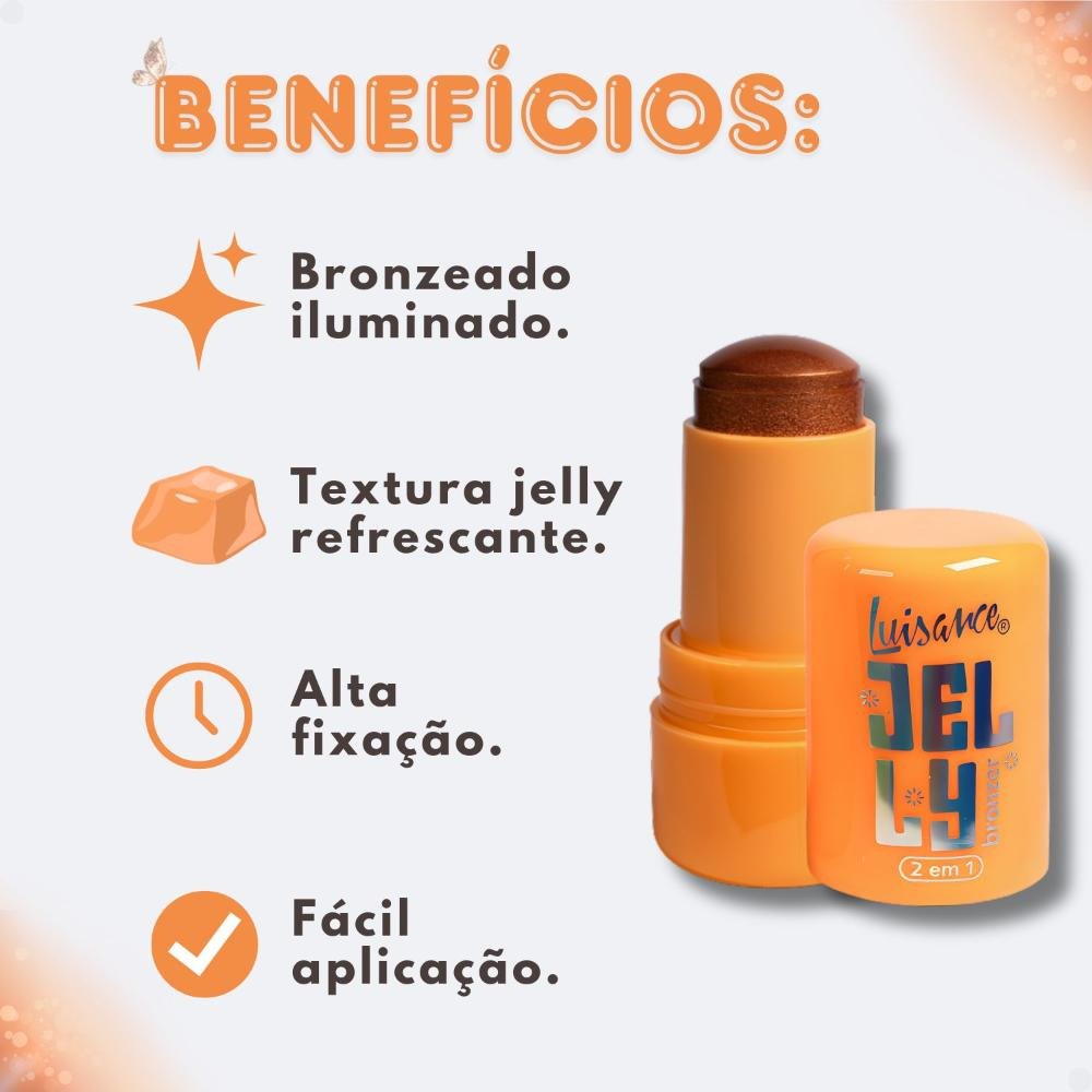 Jelly Bronzer Luisance 2 Em 1 Sunset Tan L3295 ÚNICO 2