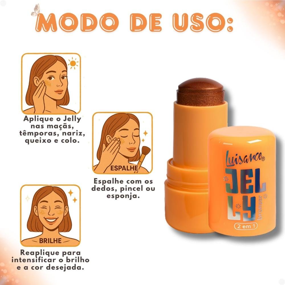 Jelly Bronzer Luisance 2 Em 1 Sunset Tan L3295 ÚNICO 9