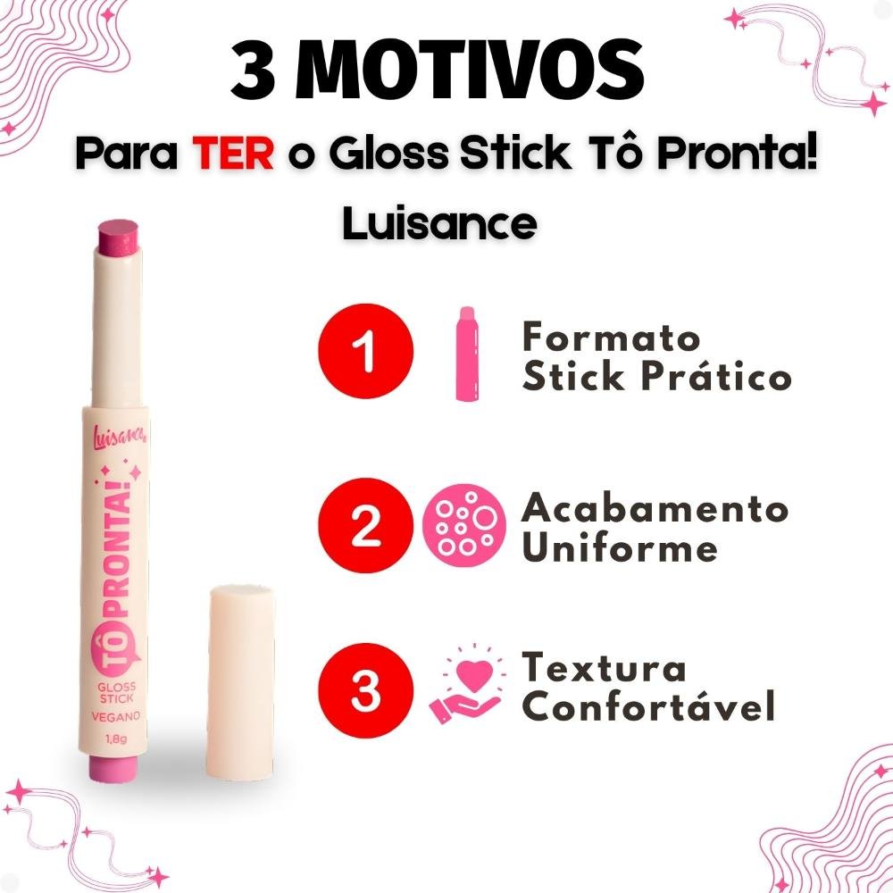 Gloss Stick Luisance Tô Pronta! Tô On! L1120 Tô On 5