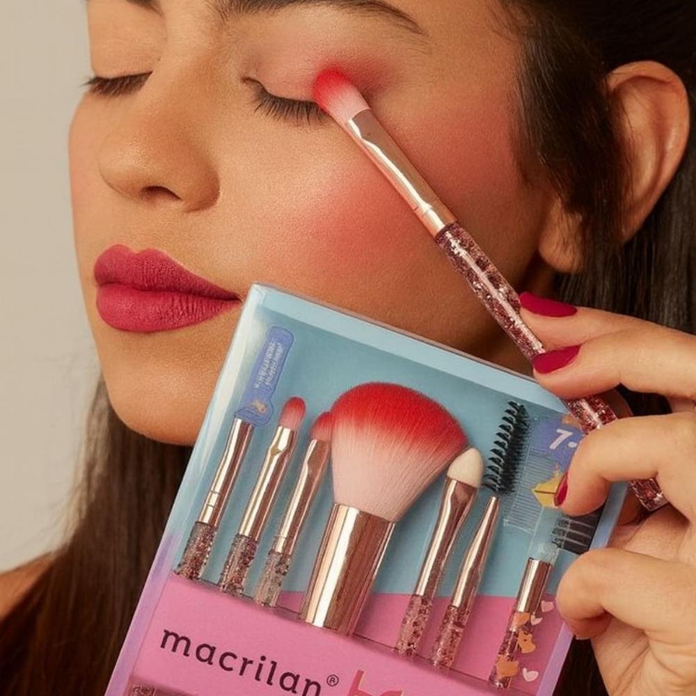 Kit Com 7 Pincéis Macrilan Trend Cores Variadas Mt09 ÚNICO 4