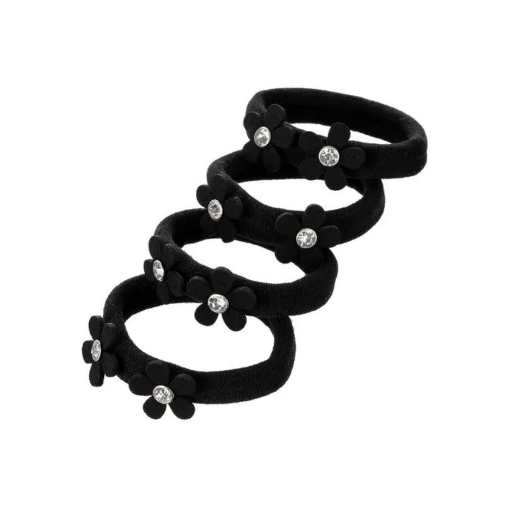 Elásticos De Cabelo Proat Flor Cor Preto Ec11b Preto 4
