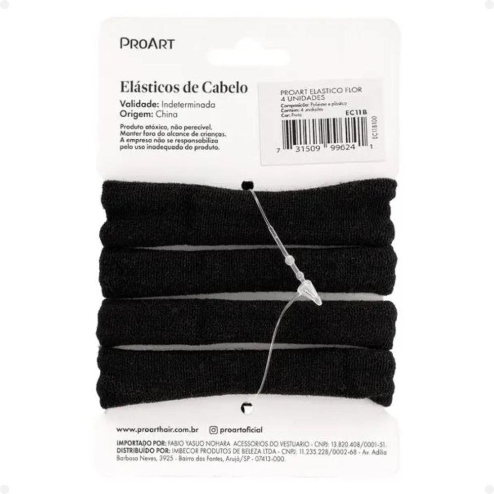 Elásticos De Cabelo Proat Flor Cor Preto Ec11b Preto 6