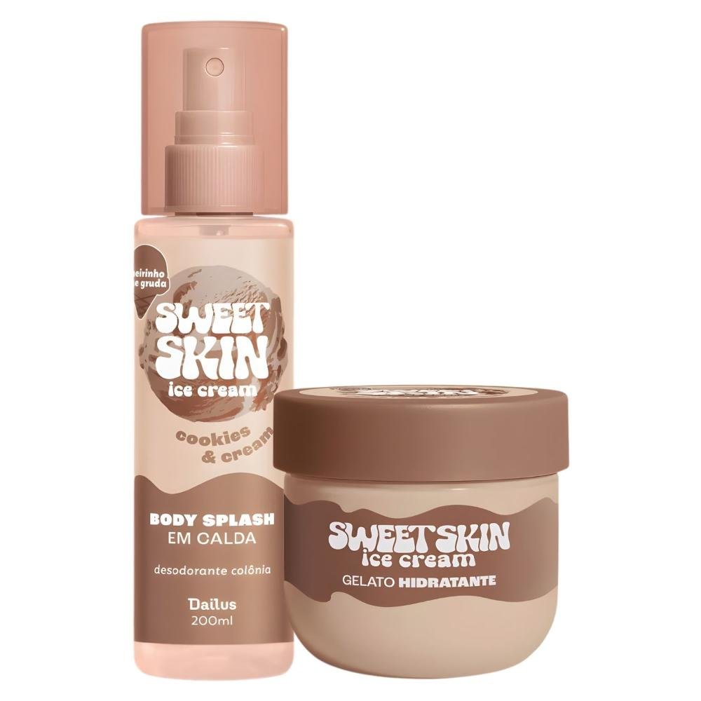 Kit Dailus Sweet Skin Ice Cream Cookies e Cream: Body Splash e Hidratante Corporal 200ml