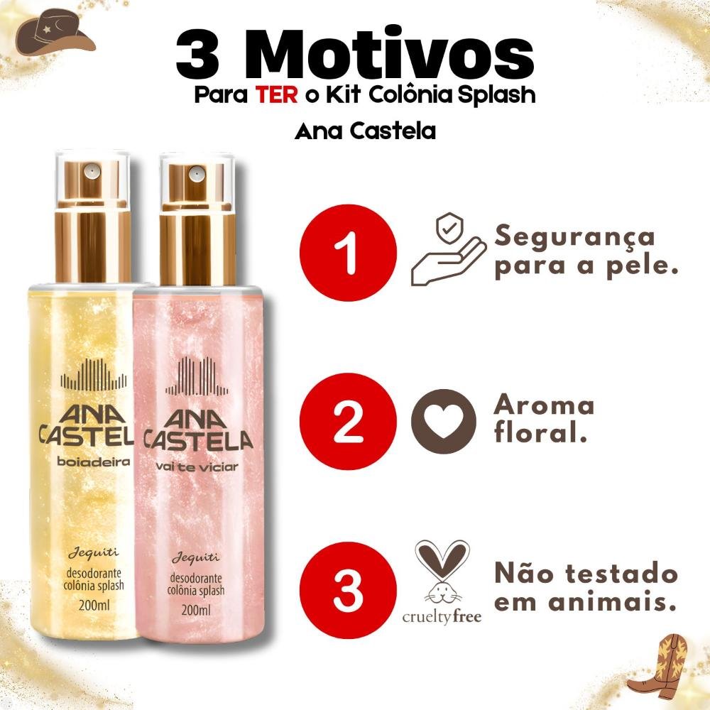 Kit Jequiti Colônia Splash: Boiadeira e Vai Te Viciar 200ml ÚNICO 5