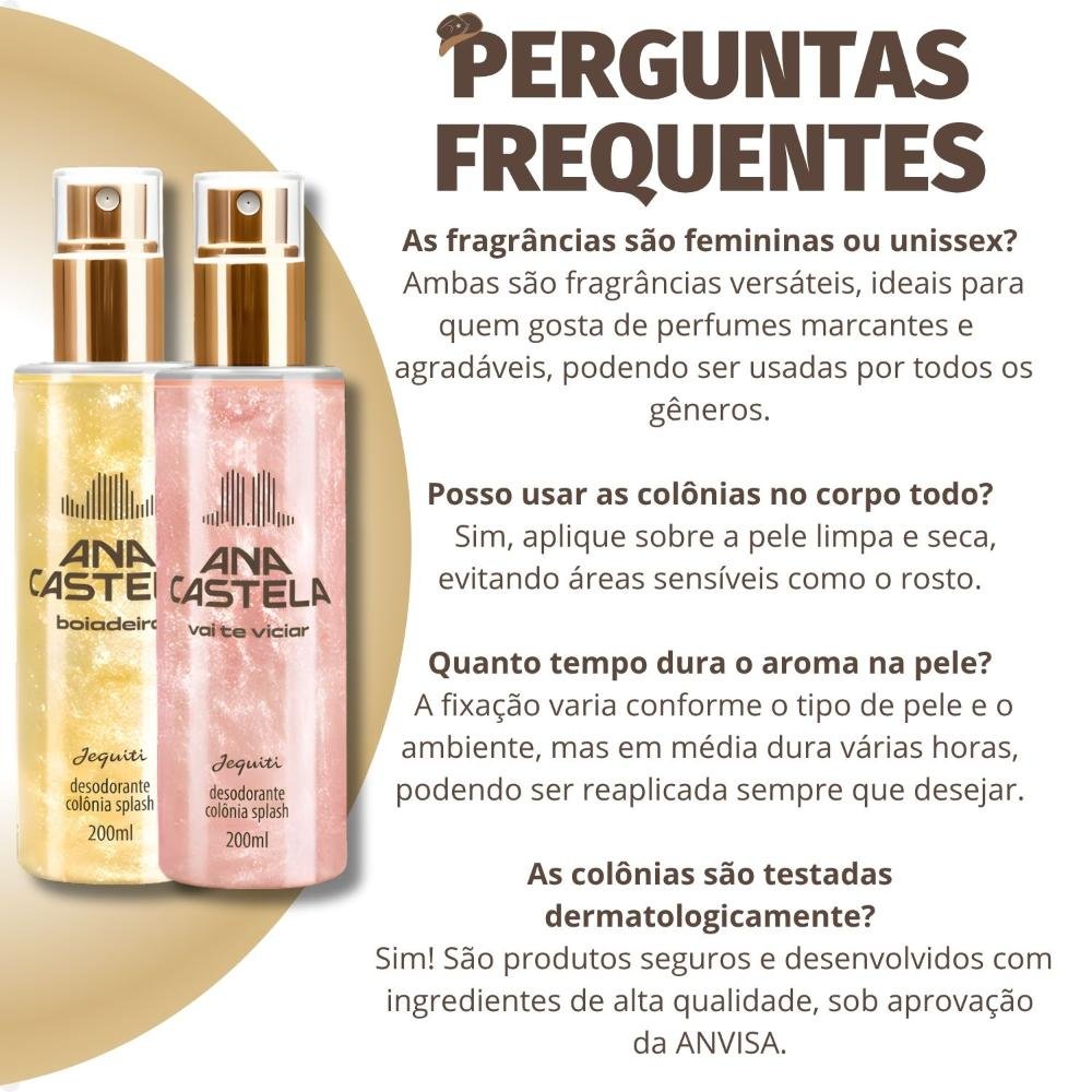 Kit Jequiti Colônia Splash: Boiadeira e Vai Te Viciar 200ml ÚNICO 7