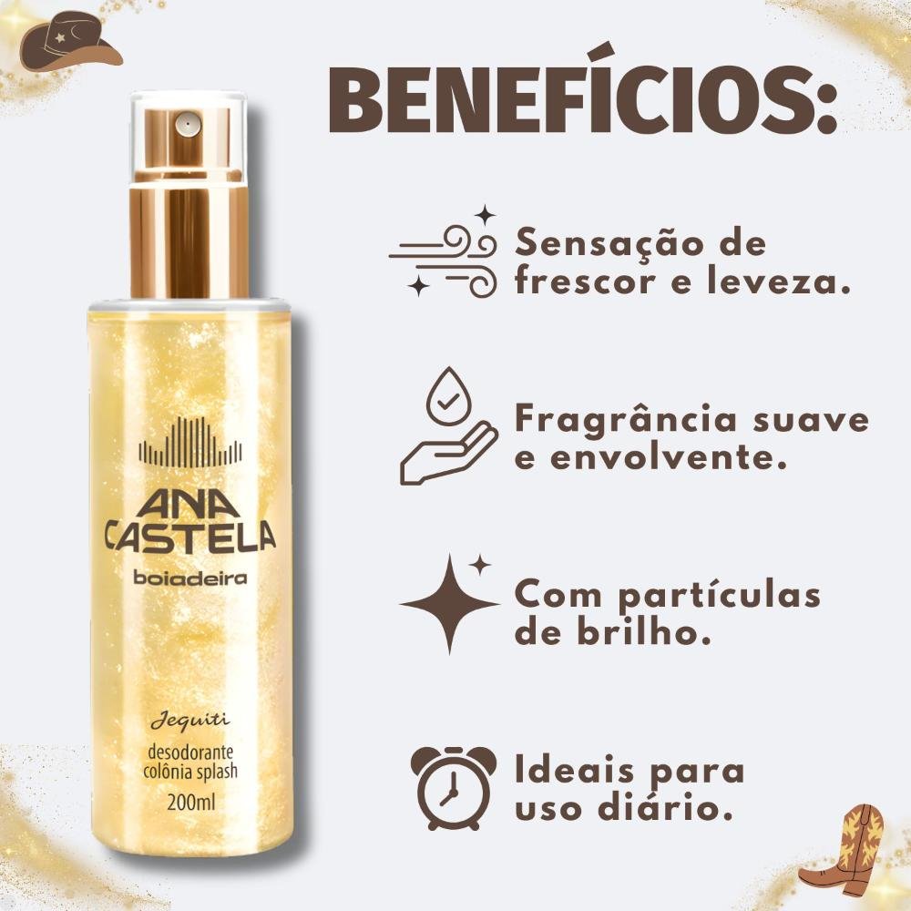 Colônia Splash Jequiti Ana Castela Boiadeira 200ml 200ml 2