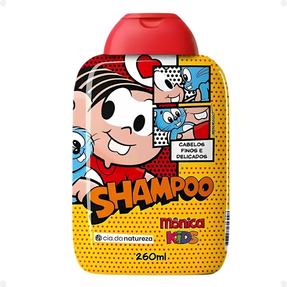 Kit Cia da Natureza Mônica Kids Cabelos Finos e Delicados: Shampoo, Condicionador e Creme Para Pentear ÚNICO 3
