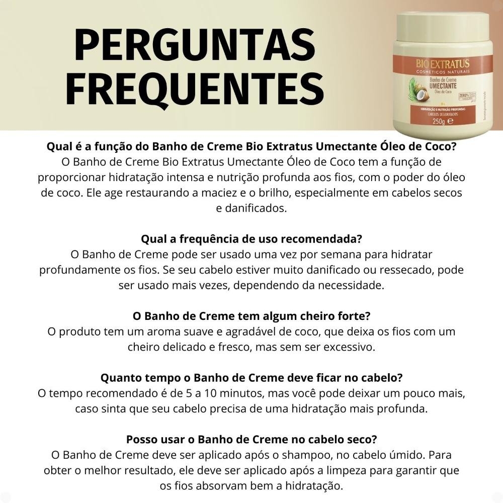 Banho de Creme Bio Extratus Umectante Óleo de Coco 250g 250g 6