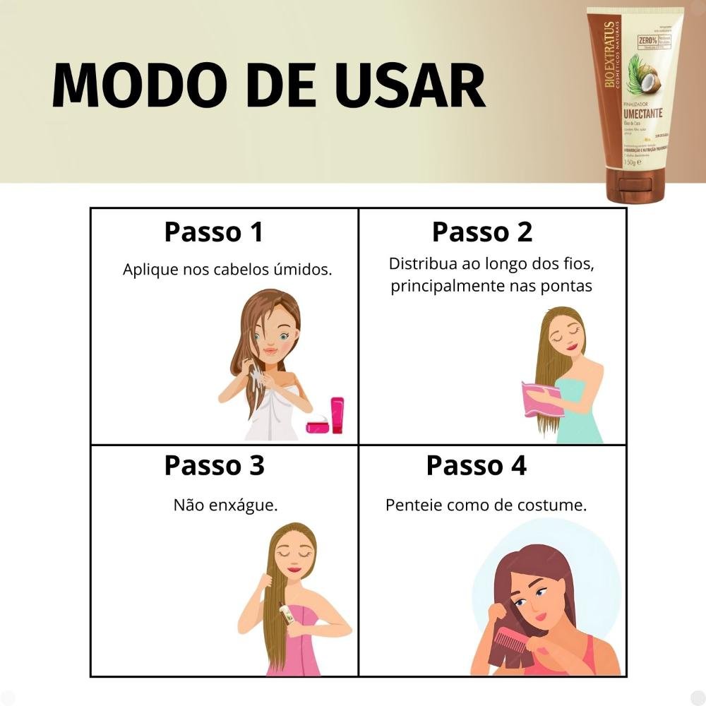 Finalizador Bio Extratus Umectante Óleo de Coco 150g 150g 5
