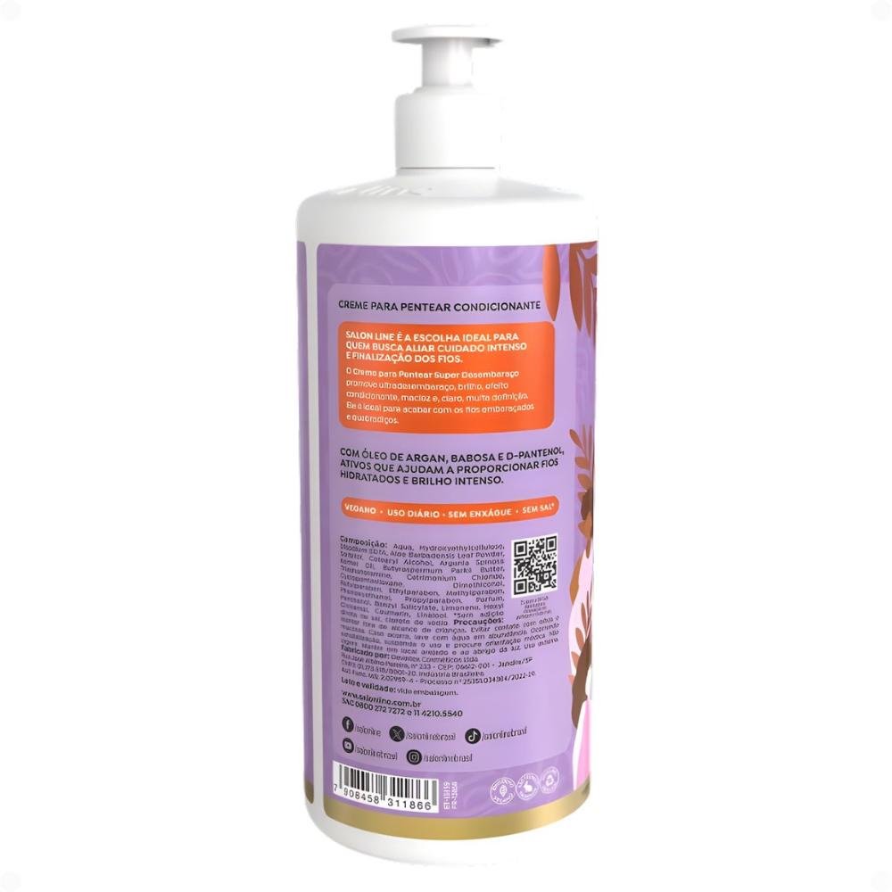 Creme Para Pentear Salon Line Super Desembaraço 1L 1L 3