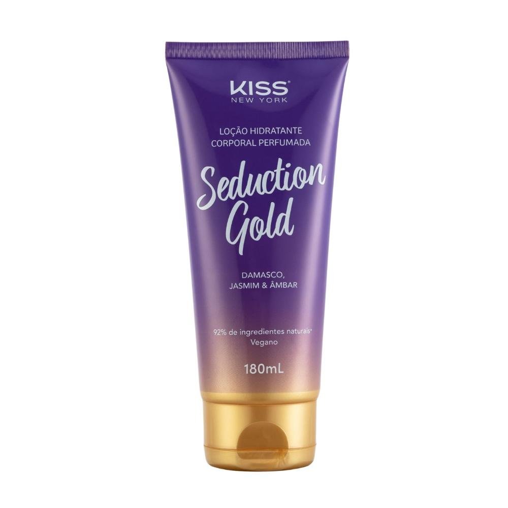 Loção Hidratante Corporal Kiss New York Seduction Gold LCB06B 180ml