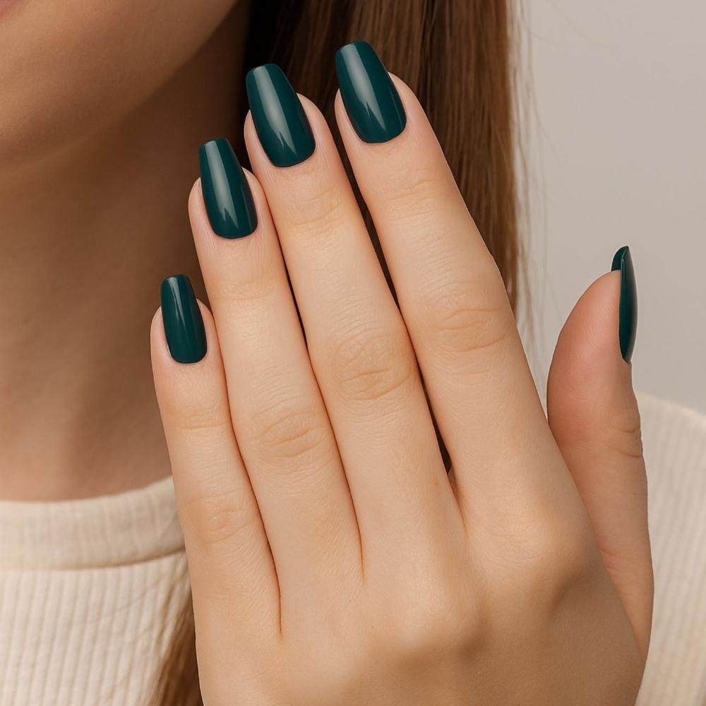 Kit Kiss New York: Unhas Postiças Bailarina Longo Oatmeal e Abas Adesivas De Unhas ÚNICO 4