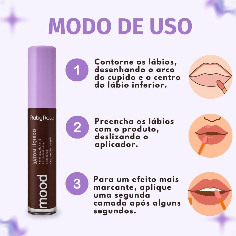 Batom Líquido Ruby Rose Mood Pride 22 3,5ml 3,5ml 5