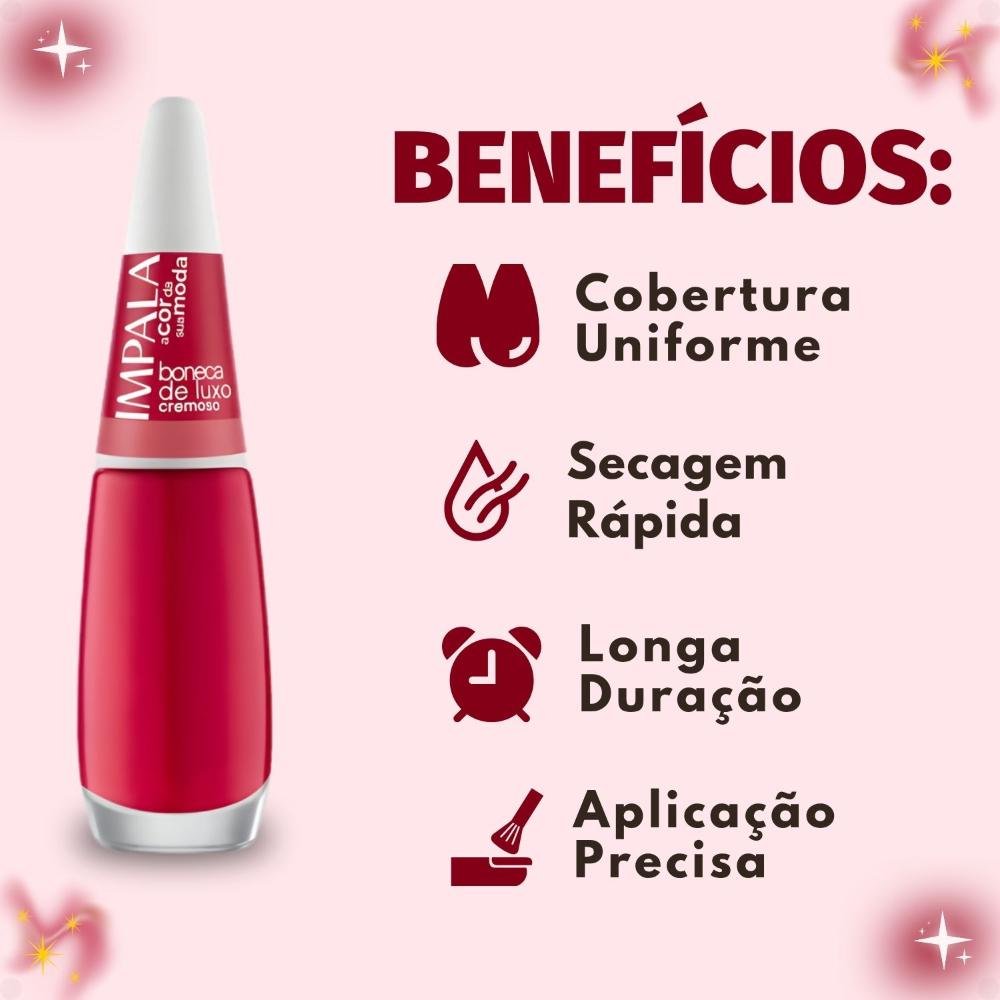 Esmalte Cremoso Impala A Cor Da Sua Moda Boneca De Luxo 7,5ml Boneca De Luxo 2