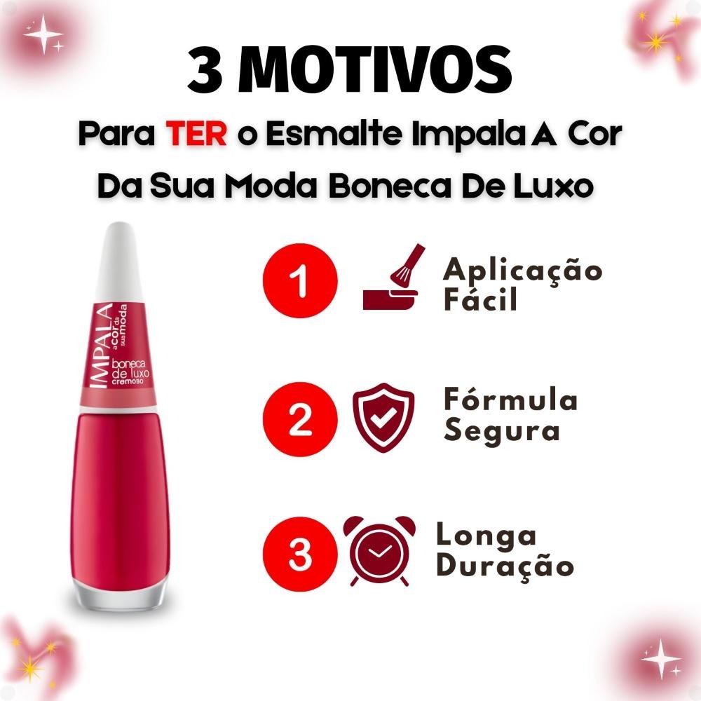 Esmalte Cremoso Impala A Cor Da Sua Moda Boneca De Luxo 7,5ml Boneca De Luxo 5