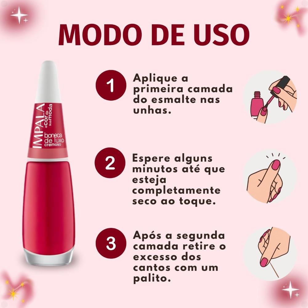 Esmalte Cremoso Impala A Cor Da Sua Moda Boneca De Luxo 7,5ml Boneca De Luxo 6