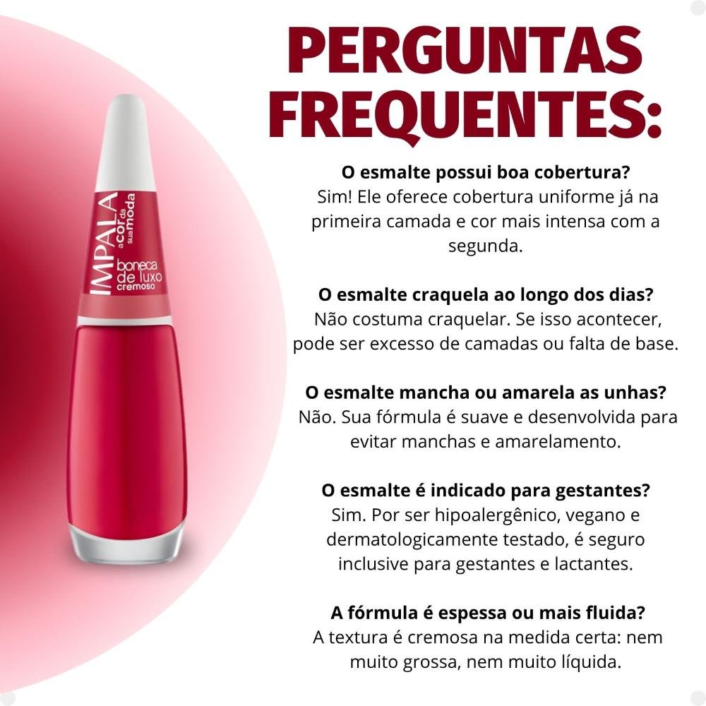 Esmalte Cremoso Impala A Cor Da Sua Moda Boneca De Luxo 7,5ml Boneca De Luxo 7