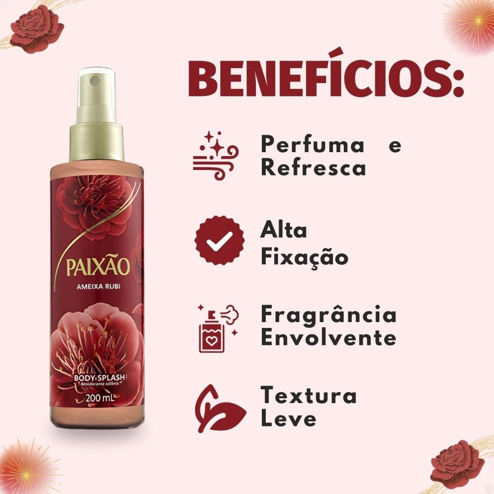 Body Splash Paixão Ameixa Rubi 200ml 200ml 2