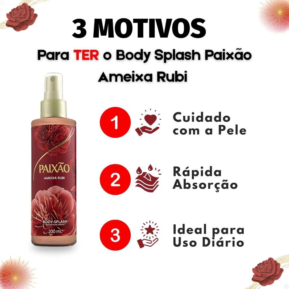 Body Splash Paixão Ameixa Rubi 200ml 200ml 4