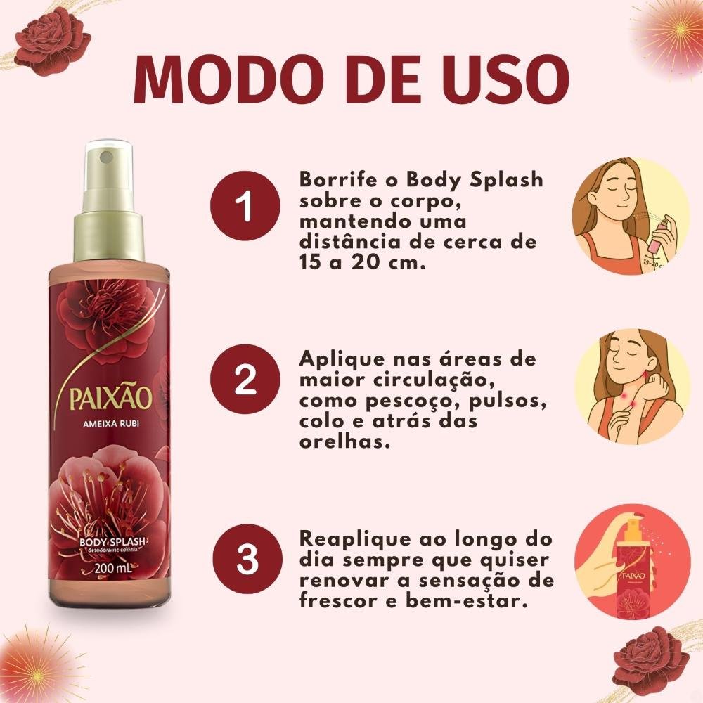 Body Splash Paixão Ameixa Rubi 200ml 200ml 5