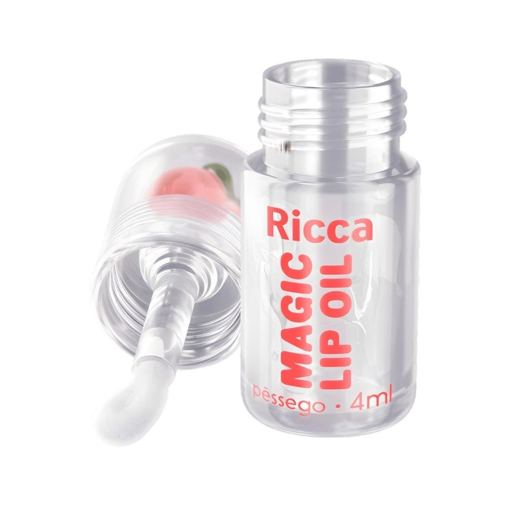 Lip Oil Ricca Magic Pessego 4ml 3