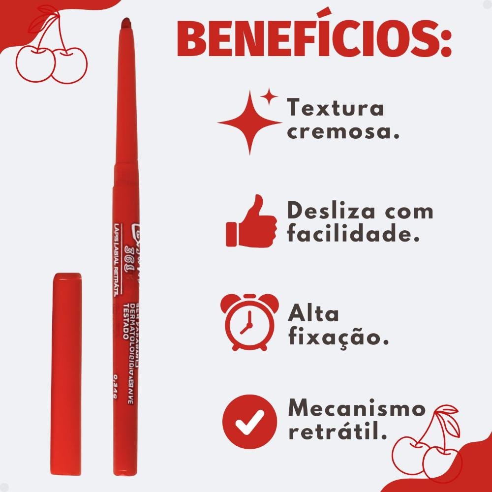 MinMin lip3色セット Lápis de Boca Lip Liner Wine Fenzza – Lojão da Mulher