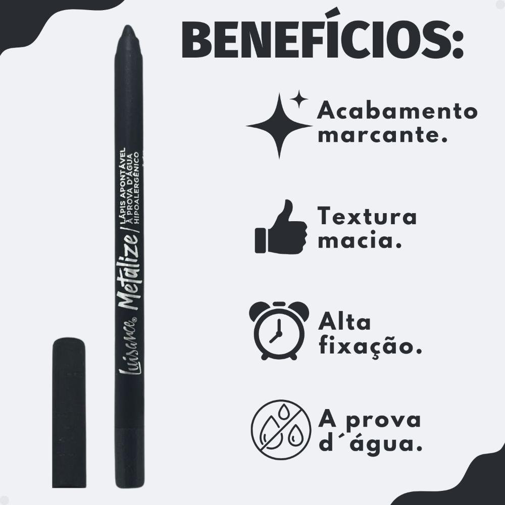 Lápis Para Olhos Luisance Metalize Preto Eclipse L5215 Eclipse 2