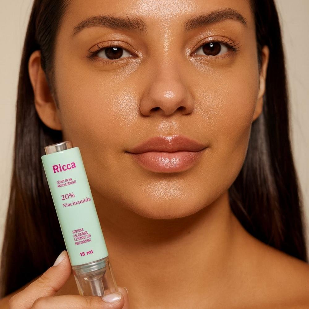 Sérum Facial Antioleosidade Ricca 20% Niacinamida 15ml 15ml 3