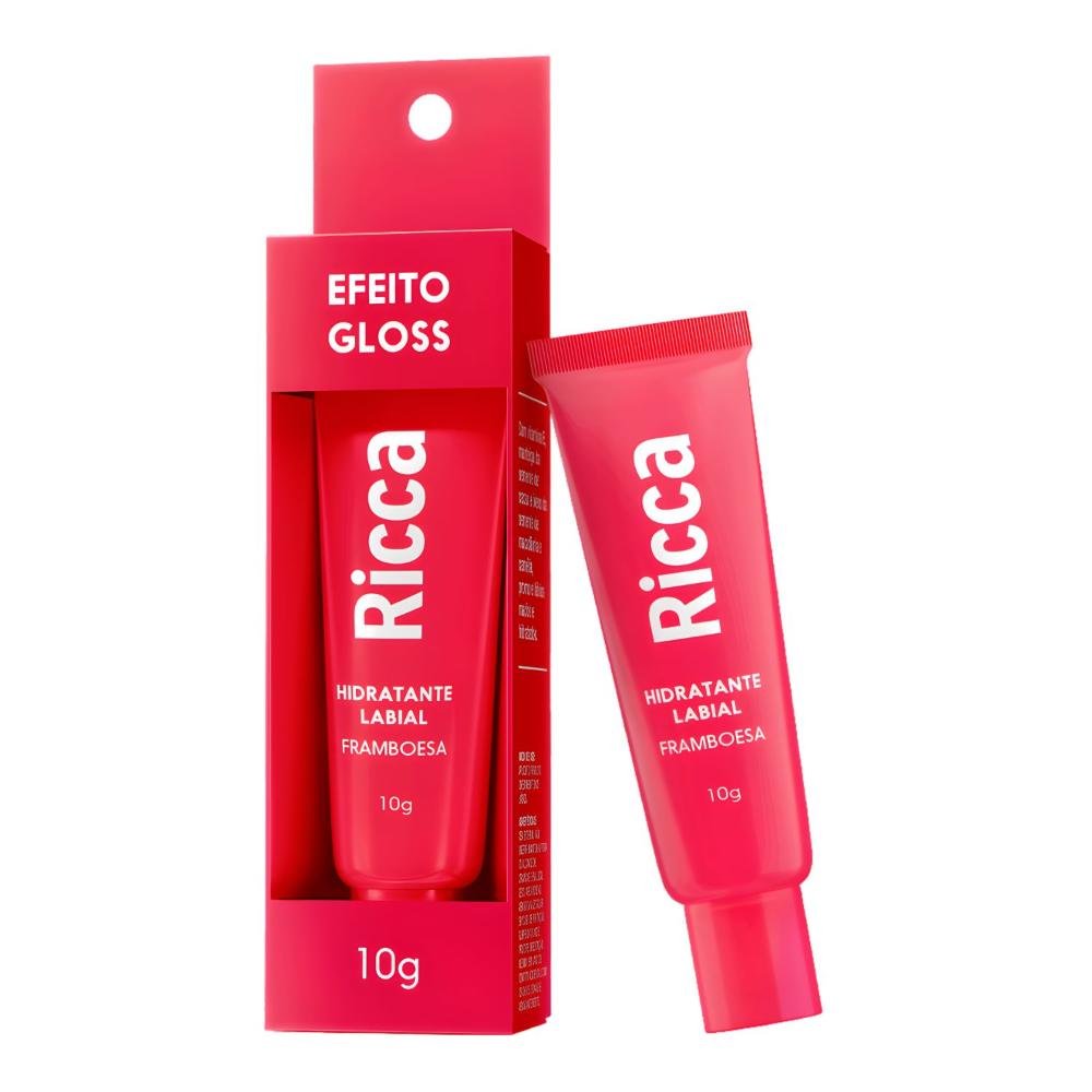 Hidratante Labial Ricca Efeito Gloss Framboesa 10g Framboesa 3