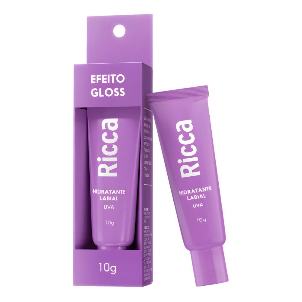 Hidratante Labial Ricca Efeito Gloss Uva 10g Uva 3