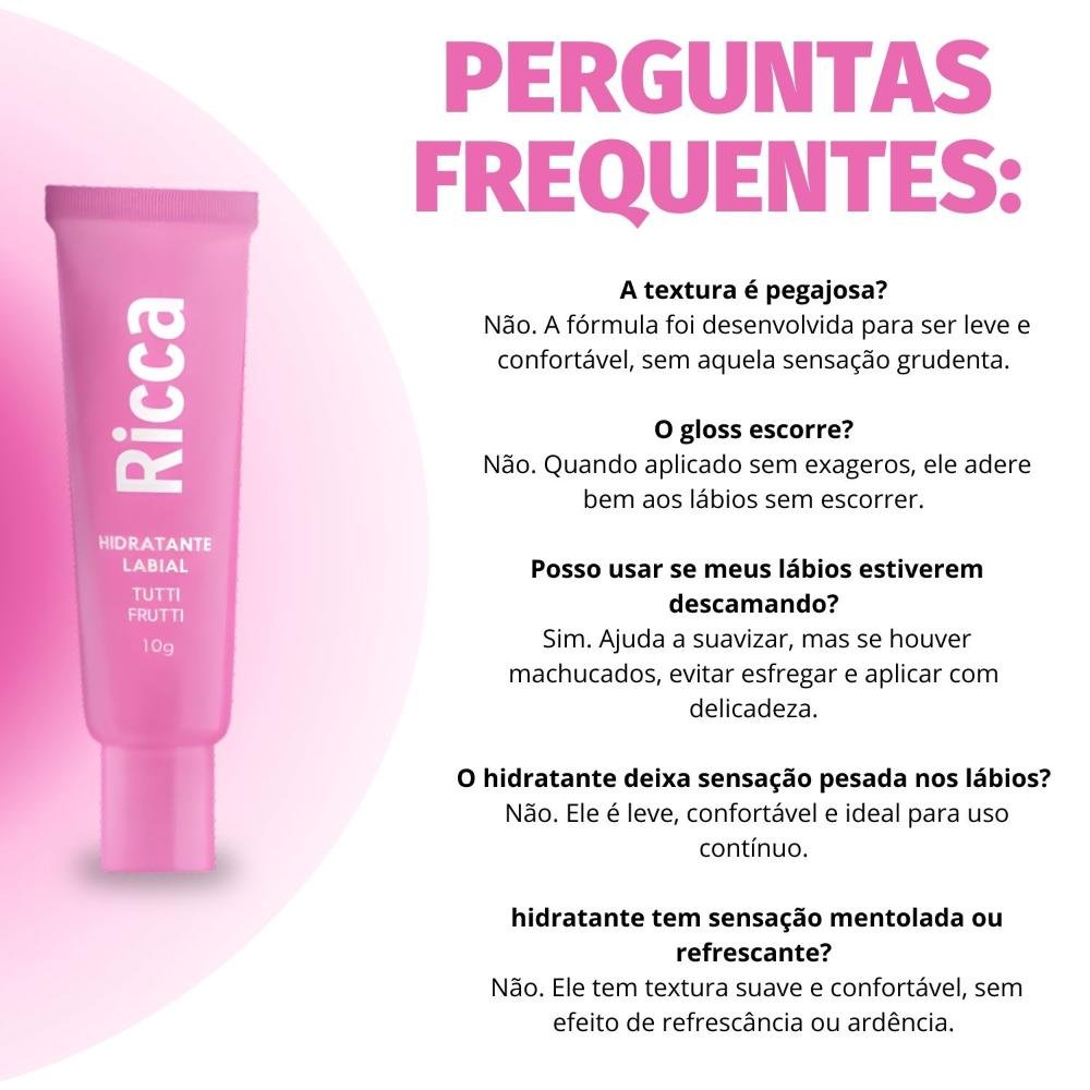 Hidratante Labial Ricca Efeito Gloss Tutti Frutti 10g Tutti Frutti 7