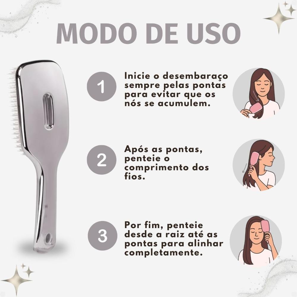 Escova Ricca Flex Premium Silver Cód. 2453 Prata 6