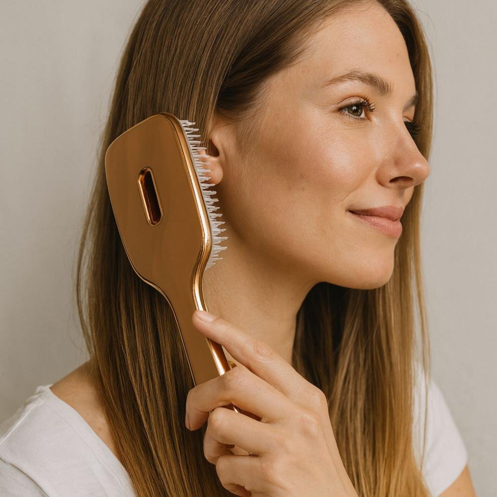 Escova Ricca Flex Premium Gold Cód. 2455 Dourado 2