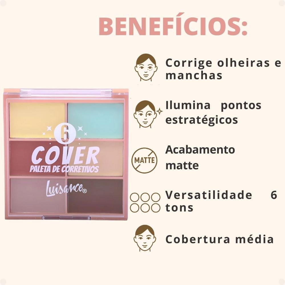 Paleta de Corretivo Luisance Cover 6 Ref.l3233 ÚNICO 2