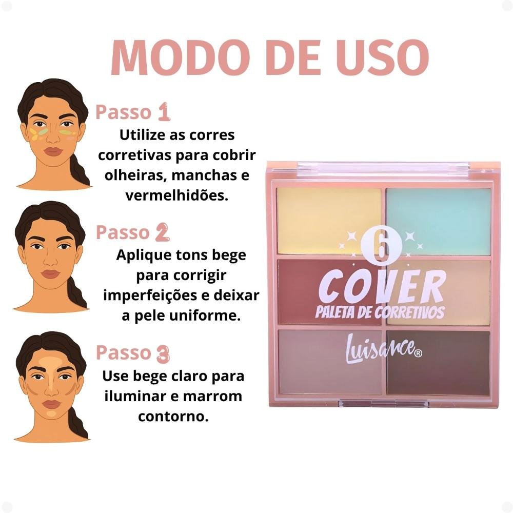 Paleta de Corretivo Luisance Cover 6 Ref.l3233 ÚNICO 5