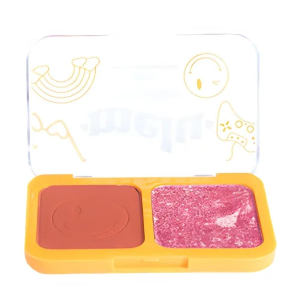 Duo Blush e Iluminador Melu Garden Love Again RR1002-1 ÚNICO 3