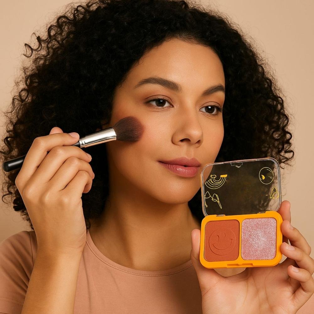 Duo Blush e Iluminador Melu Potion Last Dance RR1002-2 ÚNICO 5