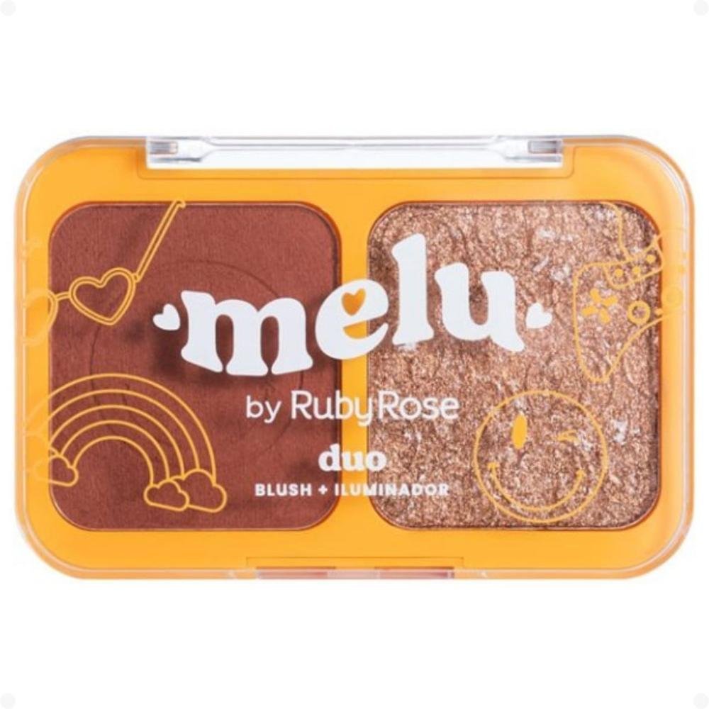 Duo Blush e Iluminador Melu New Rules Dreams RR-1002-3