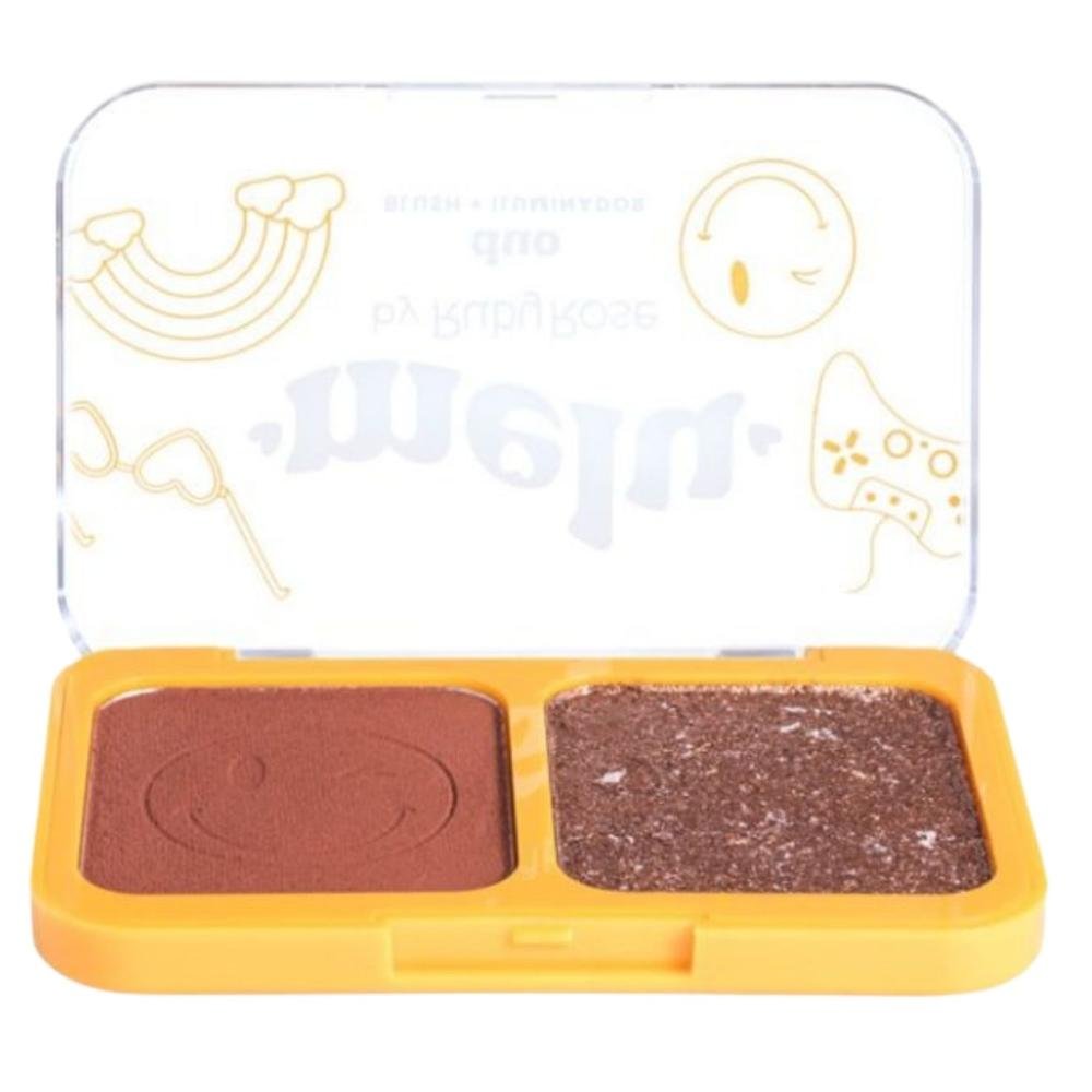 Duo Blush e Iluminador Melu New Rules Dreams RR-1002-3 ÚNICO 3