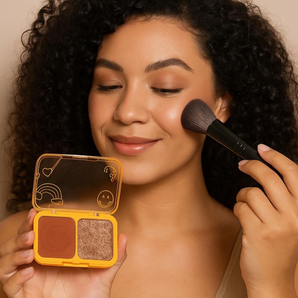 Duo Blush e Iluminador Melu New Rules Dreams RR-1002-3 ÚNICO 5