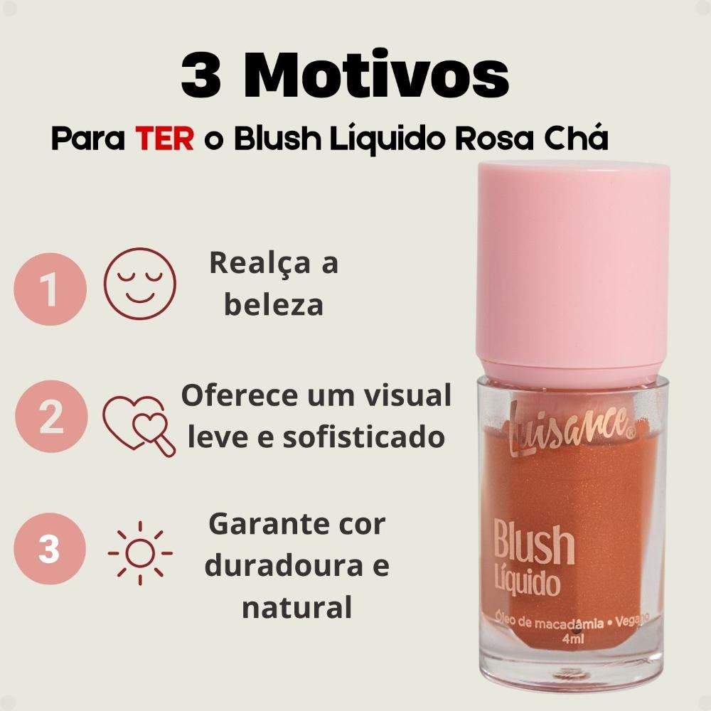 Blush Líquido Luisance Rosa Chá Ref.l3283 Rosa Chá 4
