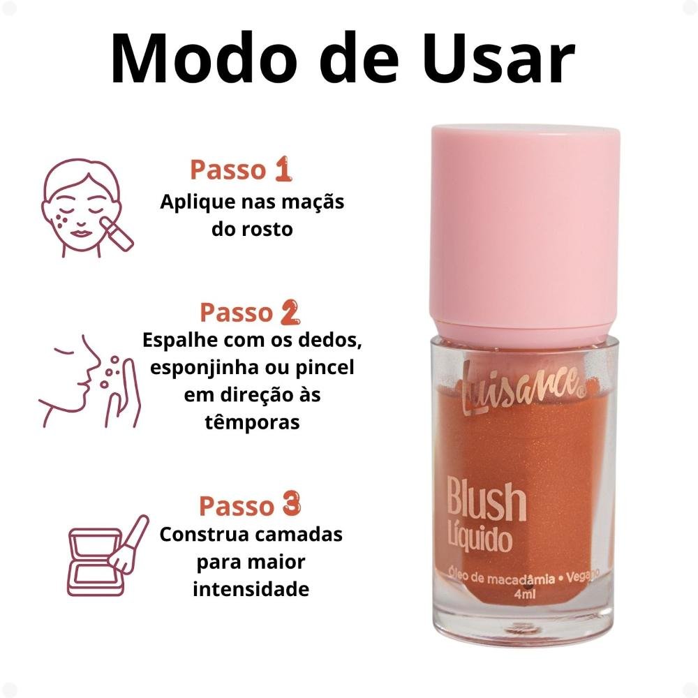 Blush Líquido Luisance Rosa Chá Ref.l3283 Rosa Chá 6