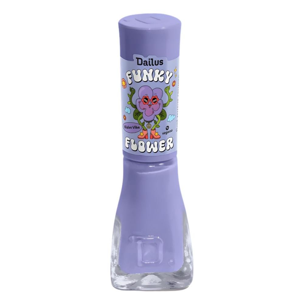 Esmalte Cremoso Dailus Funky Flower Violet Vibe 8ml Violet Vibe 3