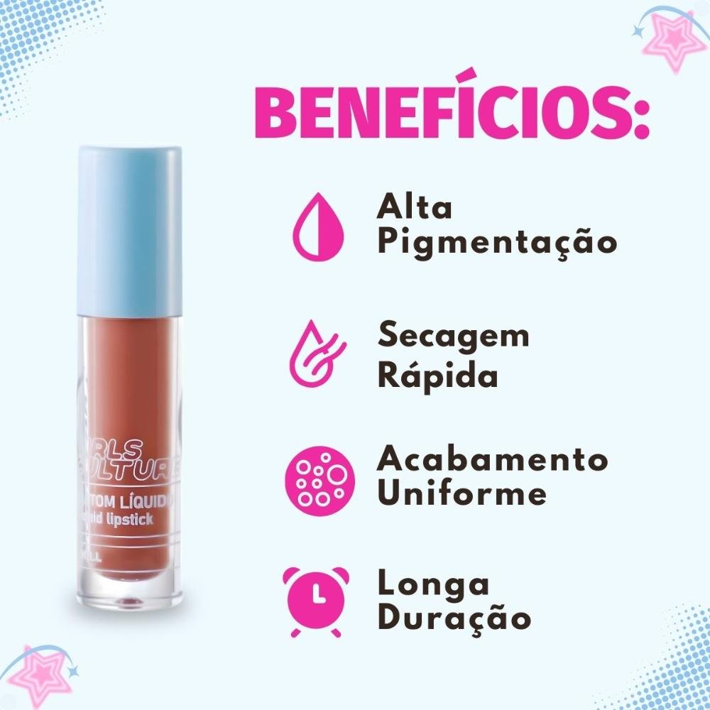 Batom Líquido Ruby Rose Popstar Girls Culture Doll Hb-l6204-3 Doll 2