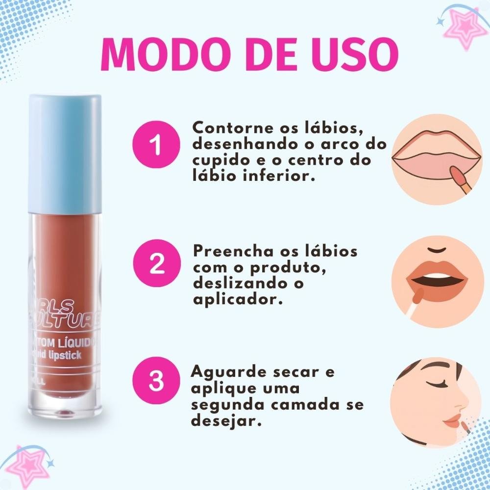 Batom Líquido Ruby Rose Popstar Girls Culture Doll Hb-l6204-3 Doll 6