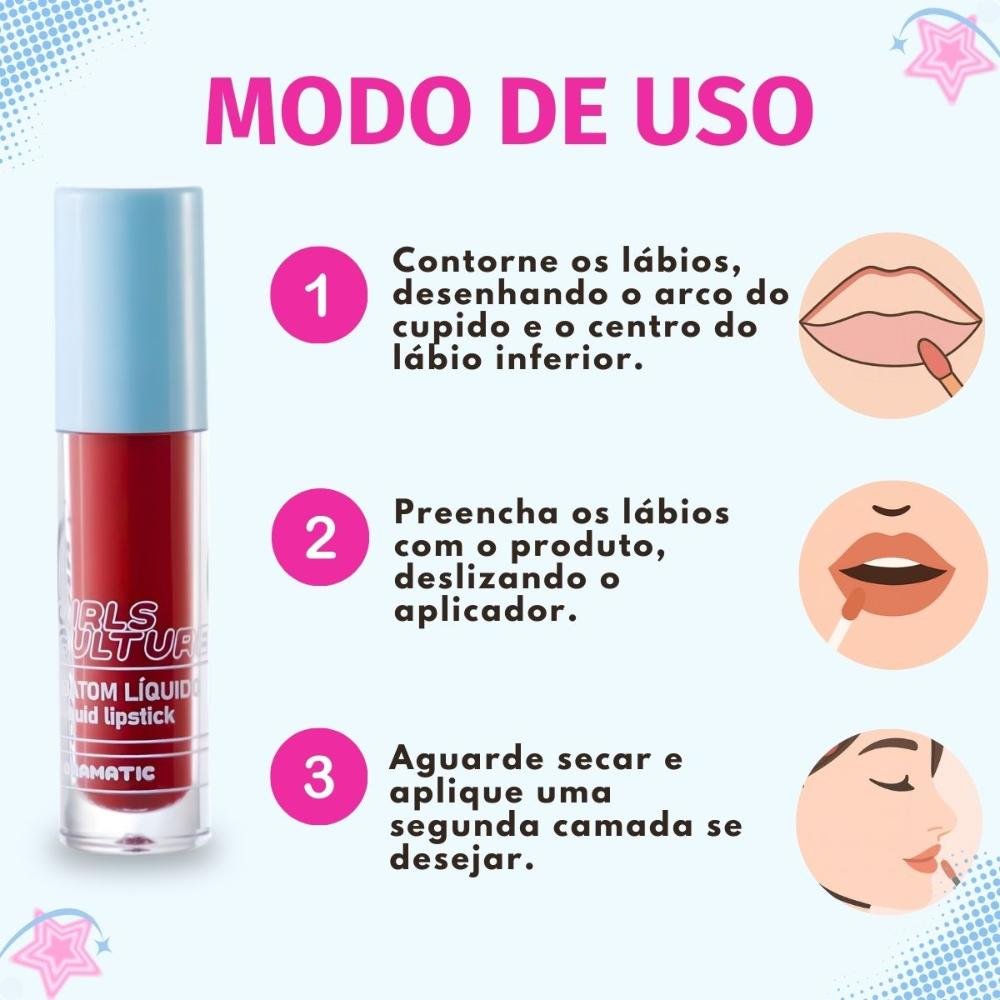 Batom Líquido Ruby Rose Popstar Girls Culture Dramatic Hb-l6204-6 Dramatic 6