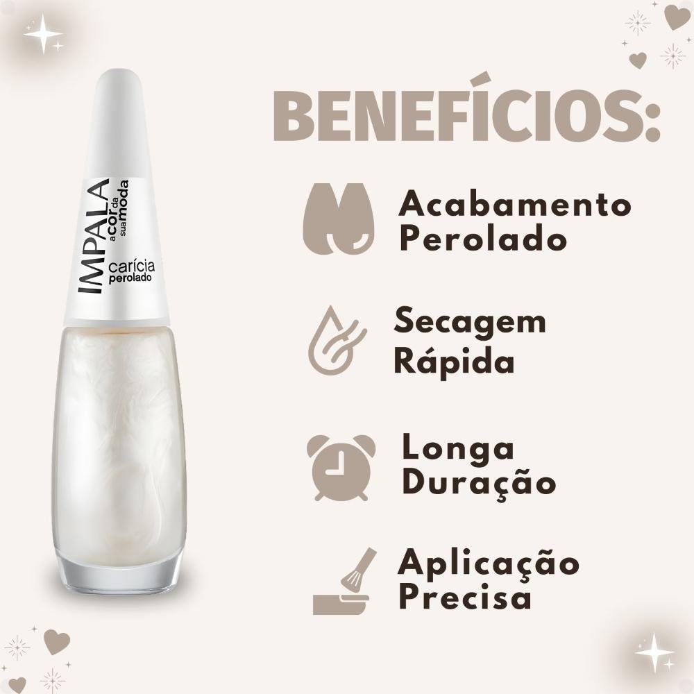 Esmalte Perolado Impala A Cor Da Sua Moda Carícia 7,5ml Carícia 2