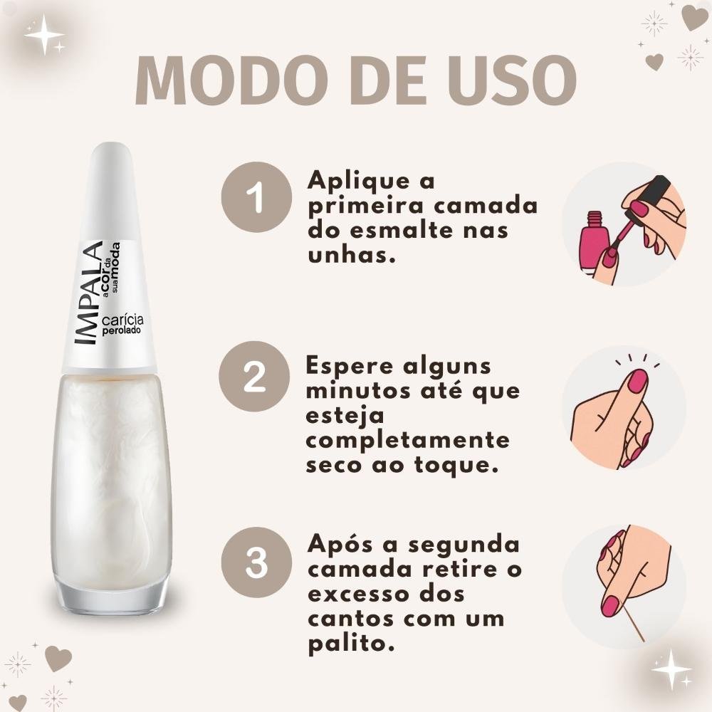 Esmalte Perolado Impala A Cor Da Sua Moda Carícia 7,5ml Carícia 6